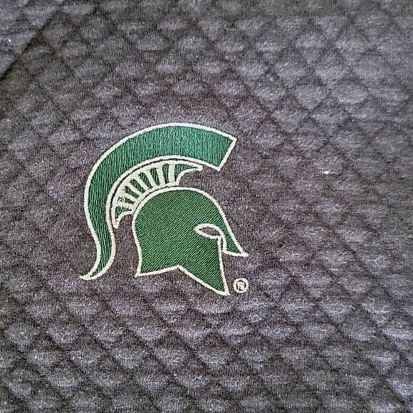 Champion Michigan State MSU Spartans Gray Quilted Pullover Jacket - Small - Picture 4 of 14